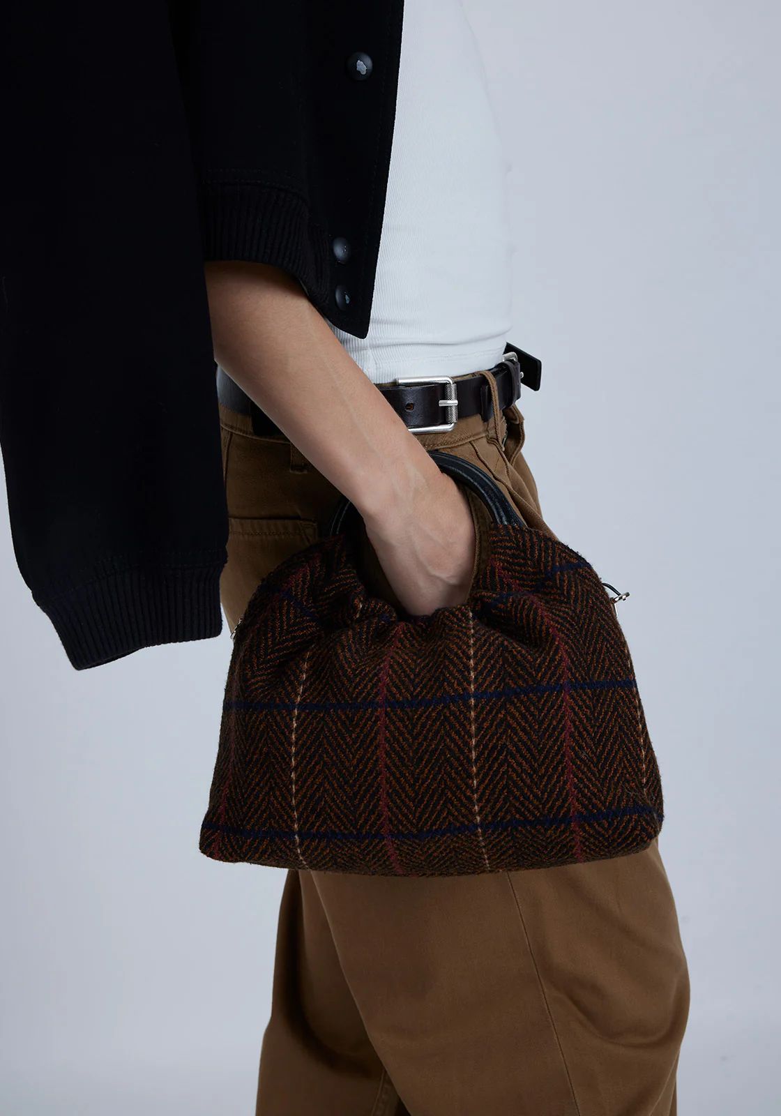 Lucca Bag Small Tartan Black - Image 4