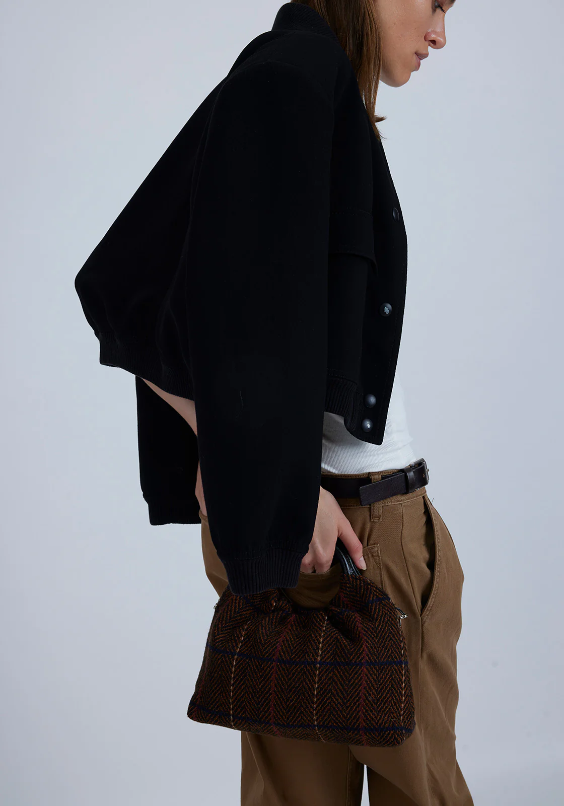 Lucca Bag Small Tartan Black - Image 6